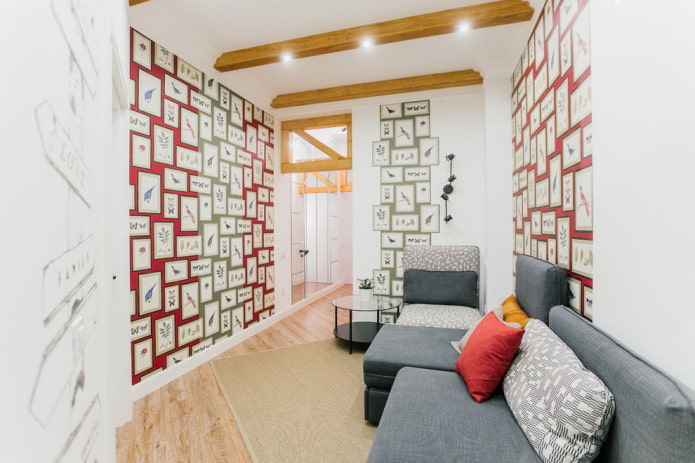 Poutres de plafond dans le salon