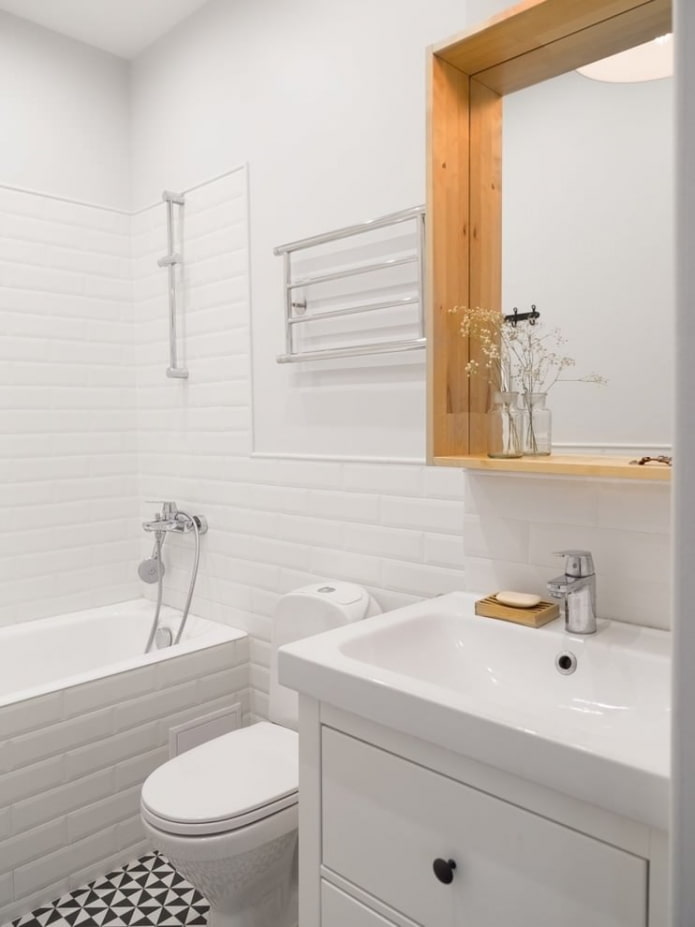 carrelage blanc effet brique
