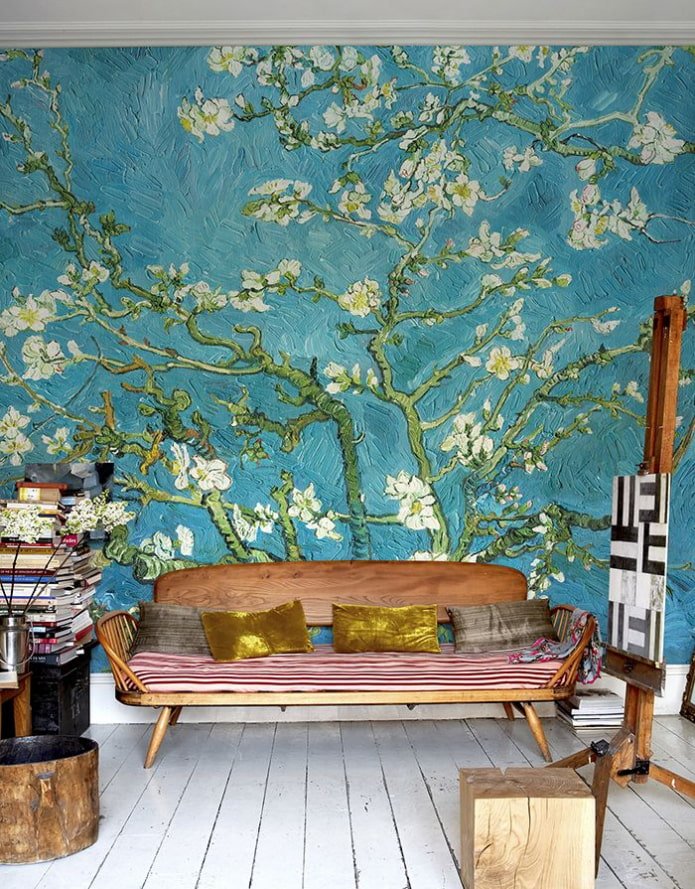 Papier peint photo avec des peintures d'artistes pour l'intérieur