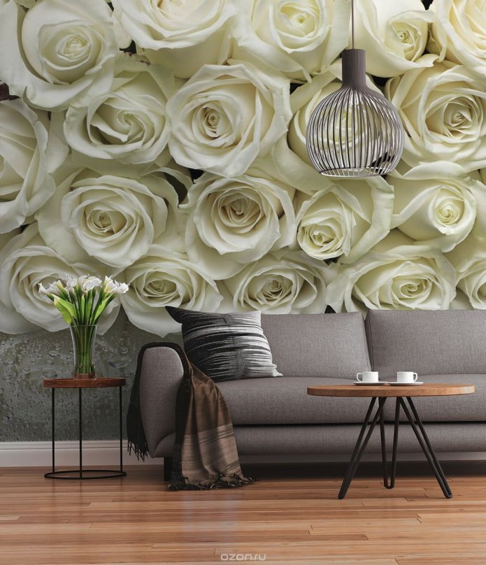 Papier peint photo avec des fleurs