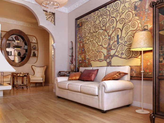 Papier peint photo à l'intérieur dans le style Art Nouveau