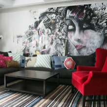 Papier peint photo moderne dans le salon intérieur de la chambre-2