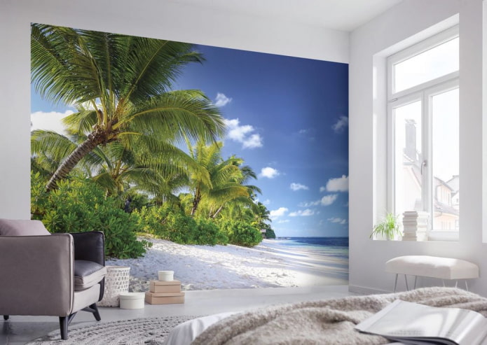Papier peint avec une plage