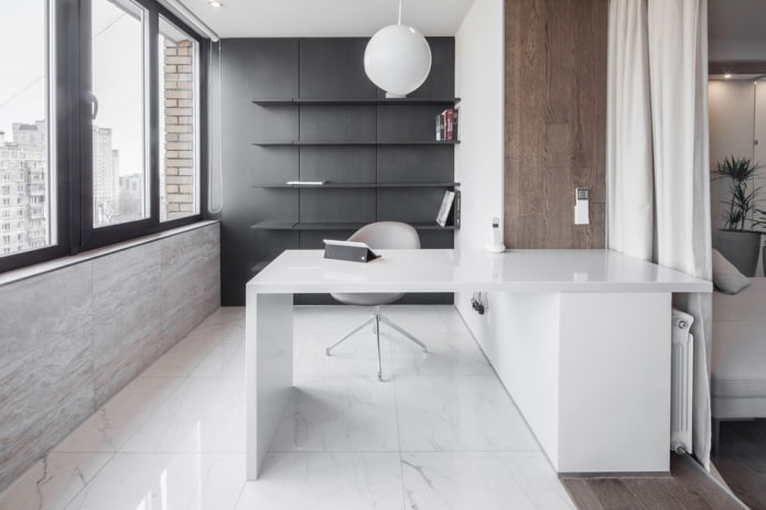 bureau dans un appartement