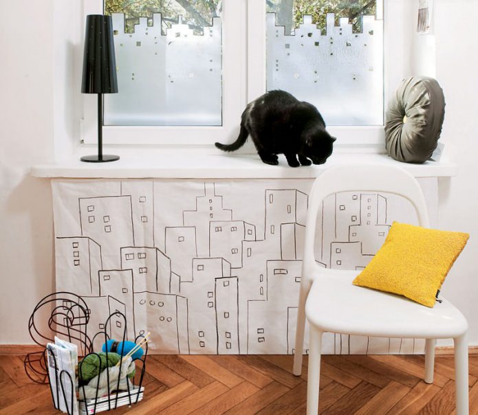 Tissu sur le radiateur