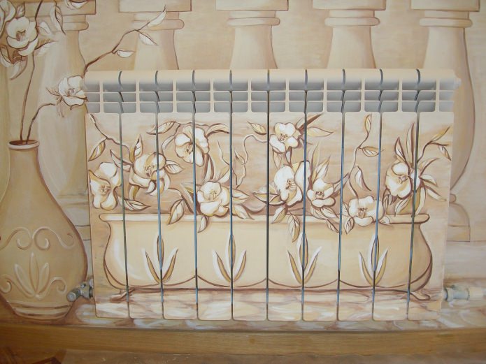 peinture sur le radiateur