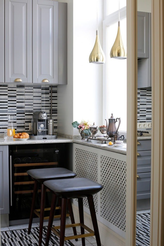 grille de batterie dans la cuisine