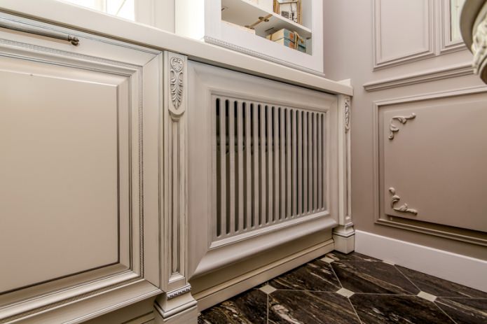 Masquer le radiateur dans un intérieur classique
