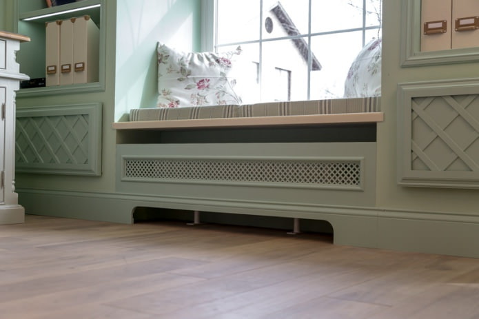 Cacher un radiateur dans une pièce de style provençal