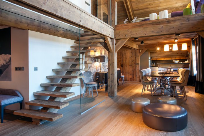 escalier en bois