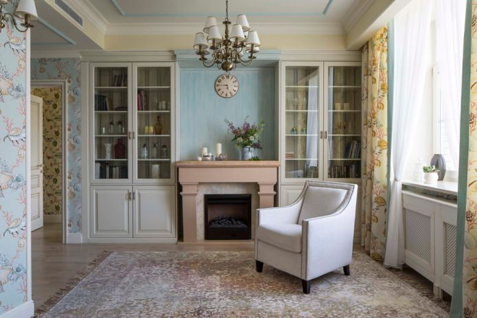 Salon avec cheminée
