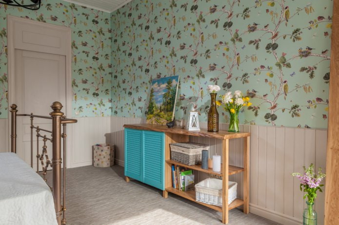 Décoration dans une chambre de style provençal