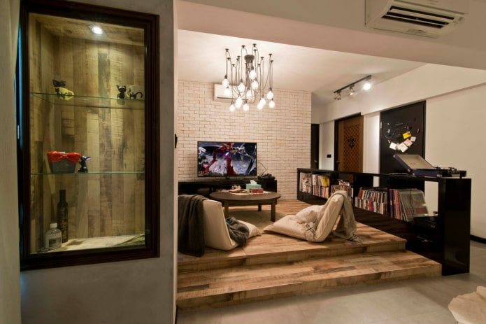 espace salon dans l'appartement