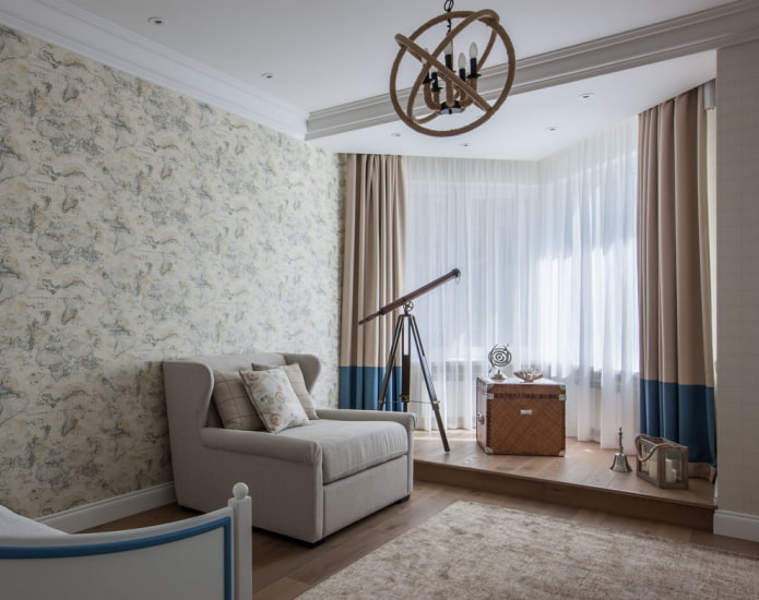 chambre douillette pour garçon avec un espace dédié près de la fenêtre