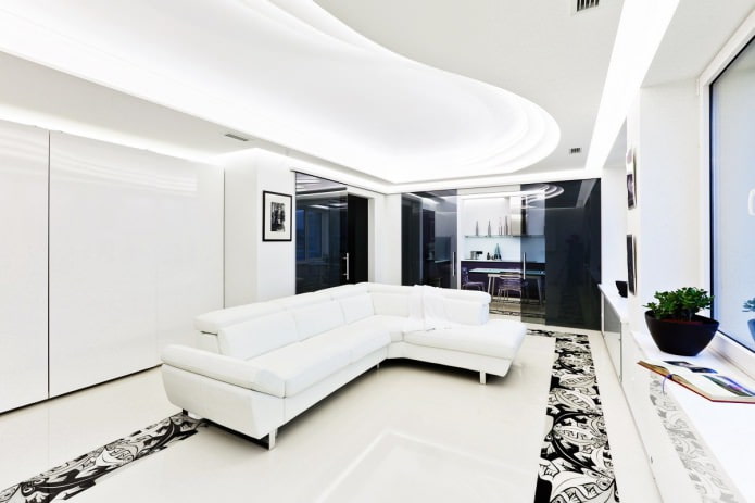 Salon noir et blanc