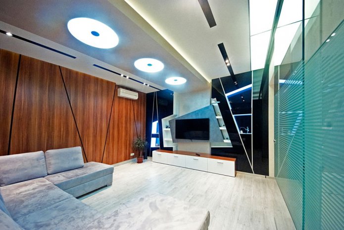Salon de style high-tech
