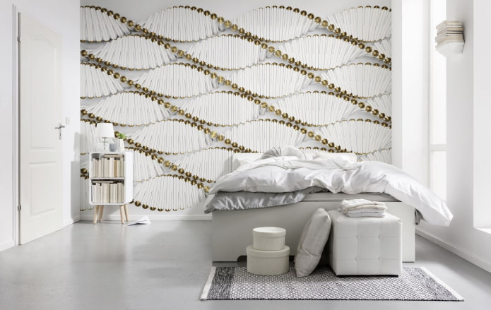 Papier peint abstrait 3D dans la chambre