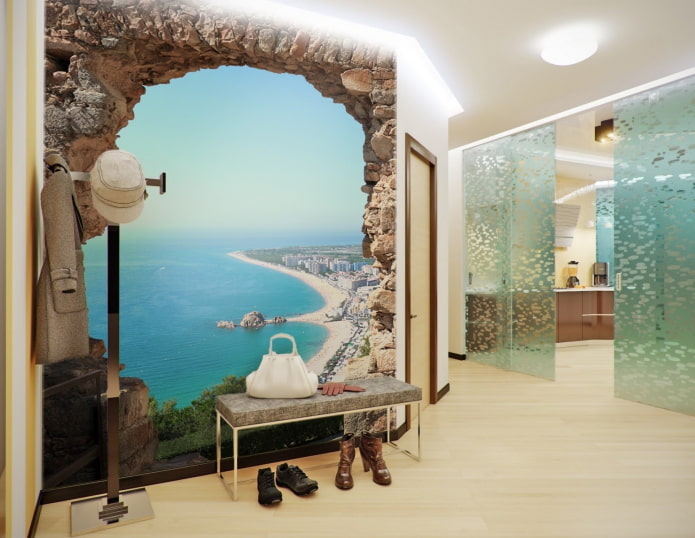 Papier peint photo 3D pour un couloir
