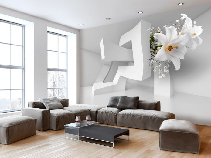 Papier peint 3D stéréoscopique à l'intérieur