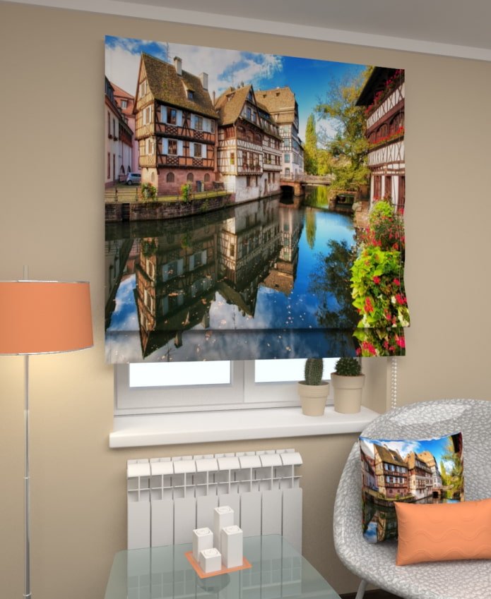 Stores romains 3D à l'effigie de maisons