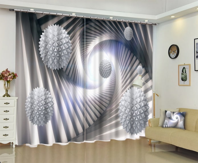 Rideaux 3D avec abstraction