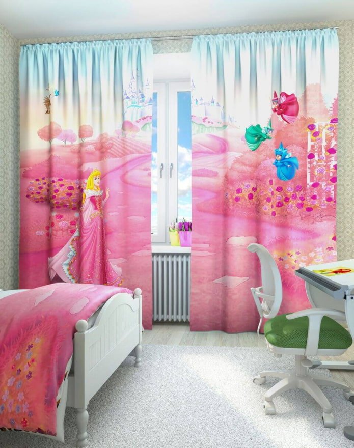 Rideaux 3D dans la chambre de bébé