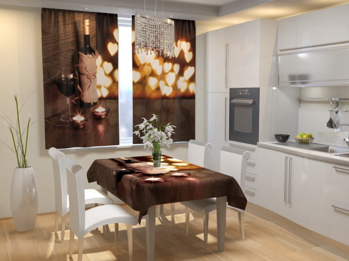 Rideaux 3D dans la cuisine