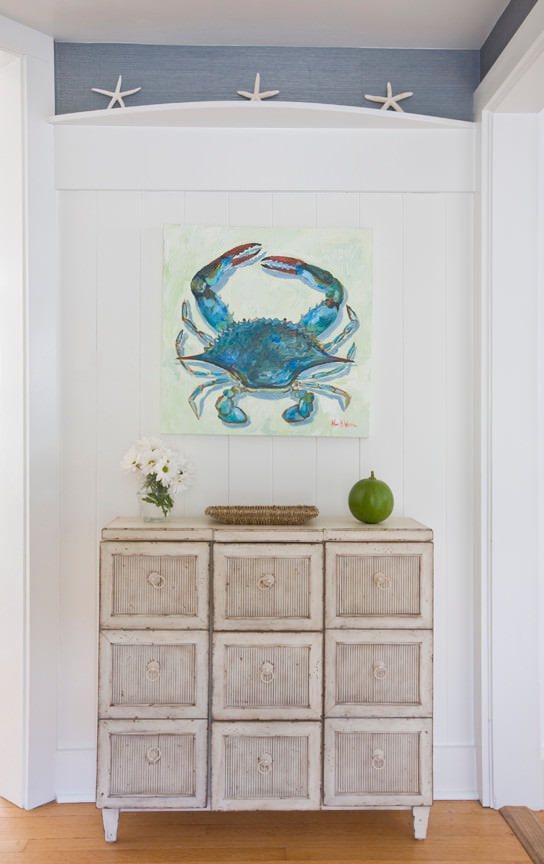 peinture avec un crabe