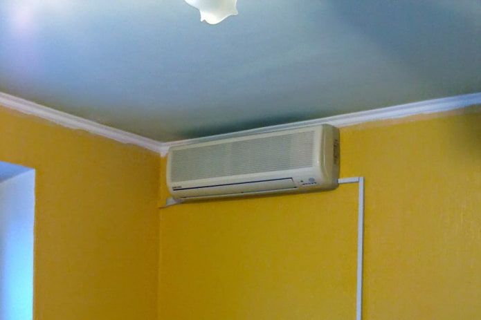 Papier peint sous le climatiseur