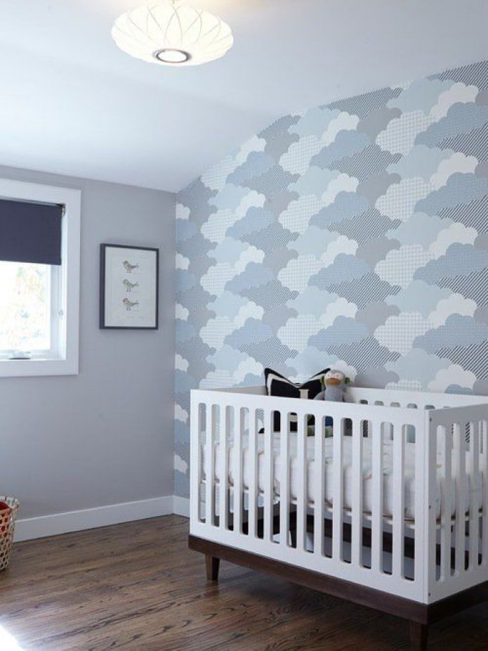 chambre d'enfant dans les tons bleus