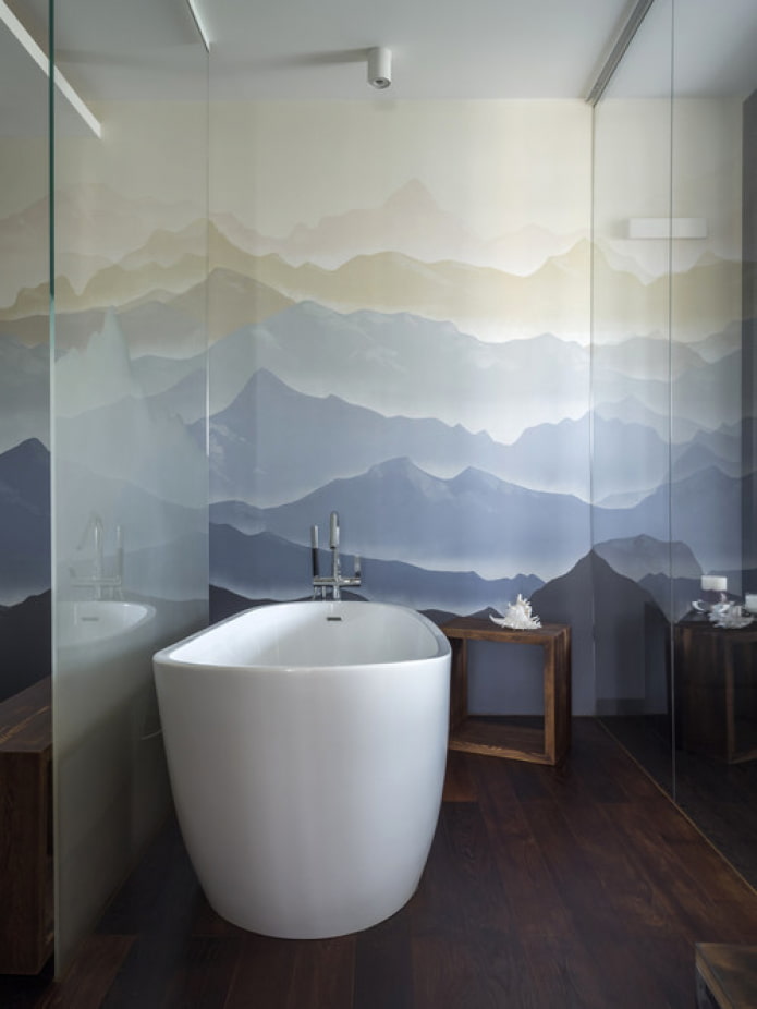 motif dans la salle de bain