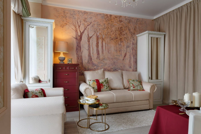Papier peint photo dans le salon