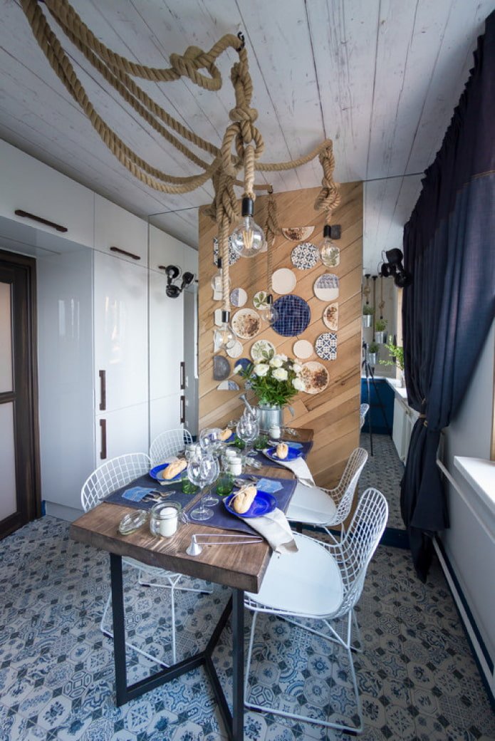 décoration de cuisine avec miroirs