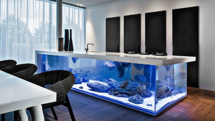 décoration d'aquarium design