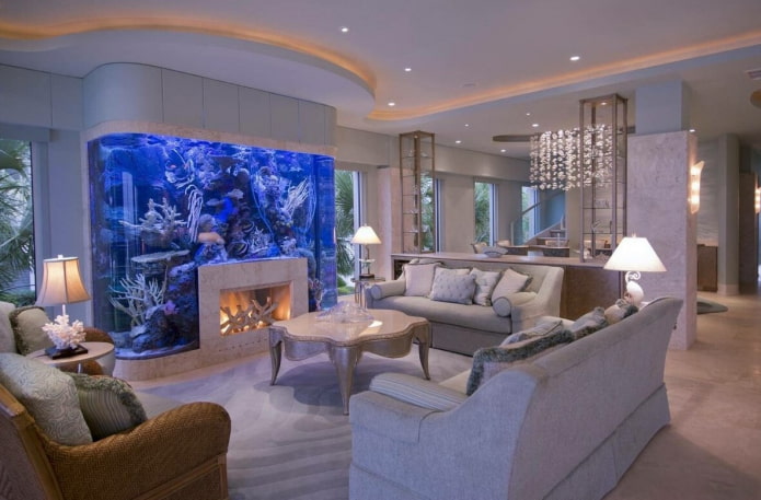 décoration d'aquarium design