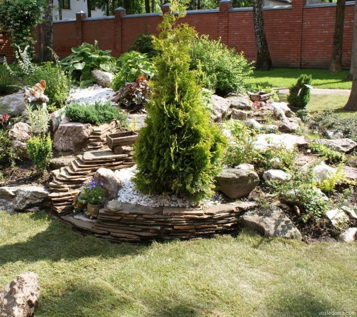 jardin de rocaille en ardoise