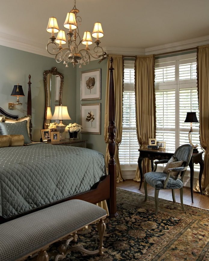 chambre à coucher de style britannique