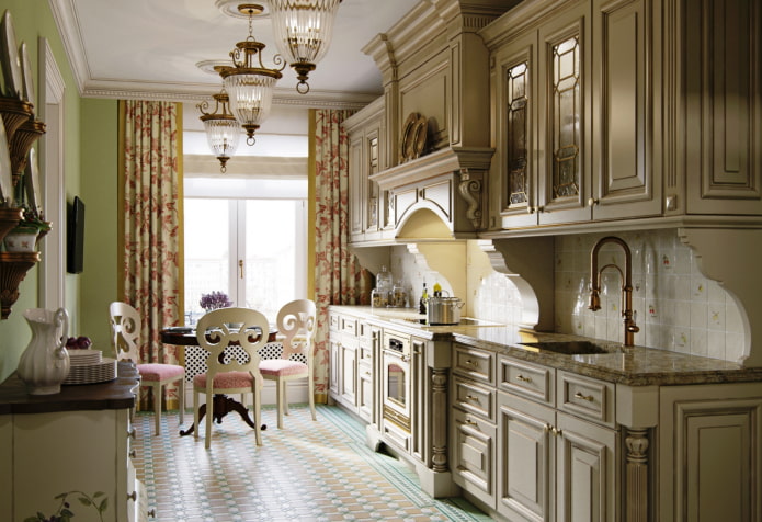Cuisine lumineuse de style anglais