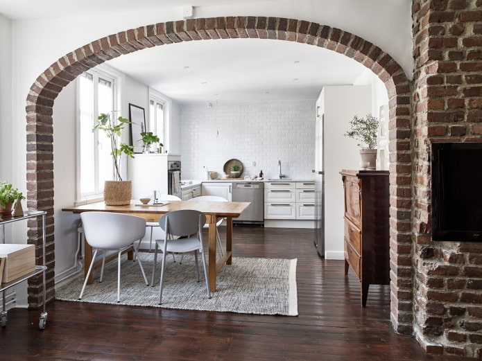 arche dans l'intérieur de la cuisine