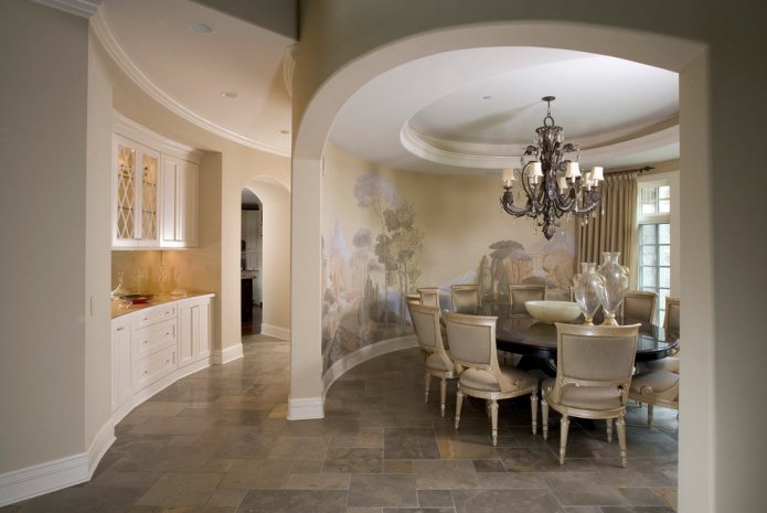 Décoration d'arche dans la cuisine