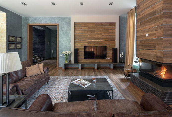 arche dans un intérieur de salon de style moderne