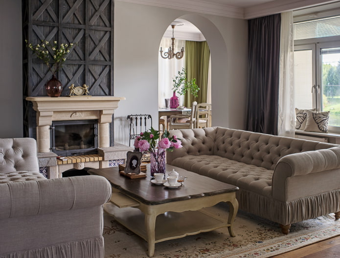 arche peinte dans le salon