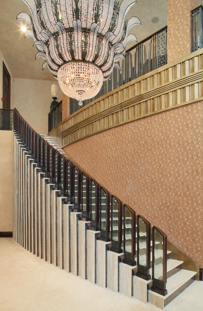 Escalier avec rampes en verre