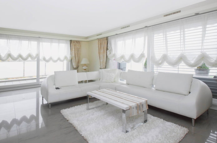 Rideaux autrichiens de style moderne