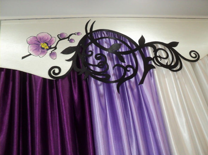 lambrequins bouclés en tissu chanzelize