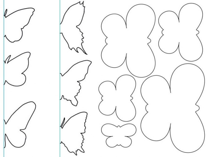 gabarits de papillons pour la décoration