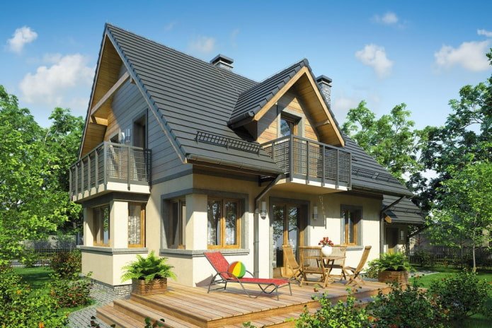Emplacement du balcon dans le projet de maison