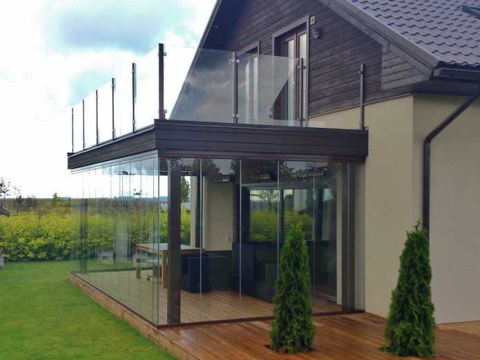 Emplacement du balcon dans le projet de maison
