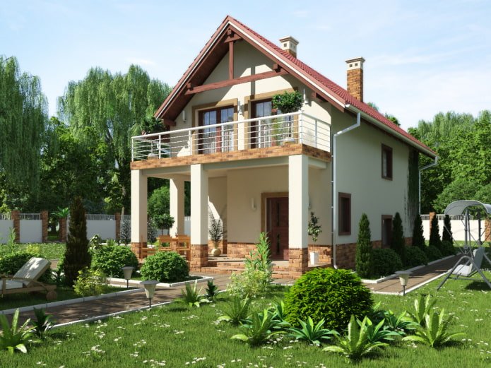 Emplacement du balcon dans le projet de maison