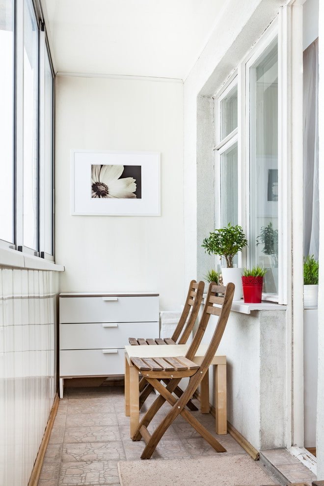Aménagement d'un balcon dans un appartement Khrouchtchev